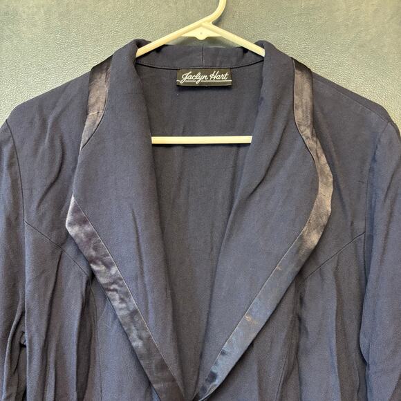 Jaclyn Hart Soft Blazer Artistic Office Vixen Detailed Work Single Button Light - Picture 4 of 8